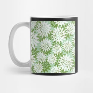 Pale Green Petals - Digitally Illustrated Abstract Flower Pattern for Home Decor, Clothing Fabric, Curtains, Bedding, Pillows, Upholstery, Phone Cases and Stationary Mug